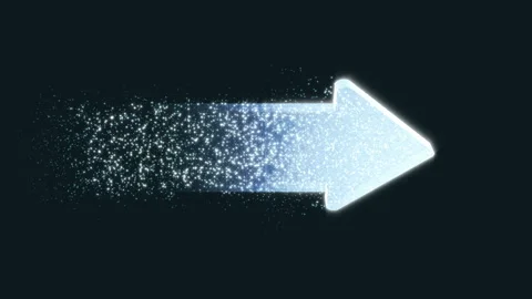 The arrow rotates and fly Stock Footage 94818034