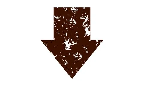 Arrow Rough Down Template Stock Illustration