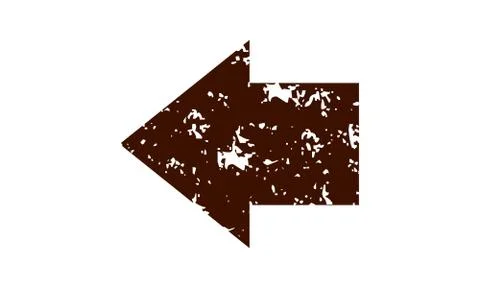 Arrow Rough Left Template Stock Illustration