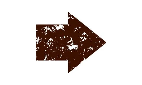Arrow Rough Right Template Stock Illustration