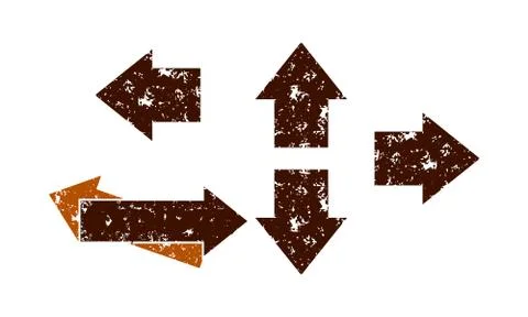 Arrow Rough Template Set Stock Illustration
