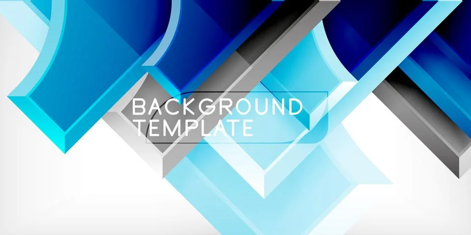 Arrow with round elements. Color geometric shapes background. Vector Stock Illustration