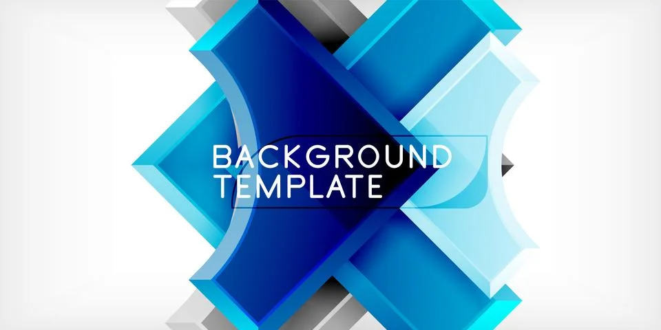 Arrow with round elements. Color geometric shapes background. Vector Stock Illustration