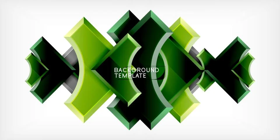 Arrow with round elements. Color geometric shapes background. Vector 스톡 일러스트