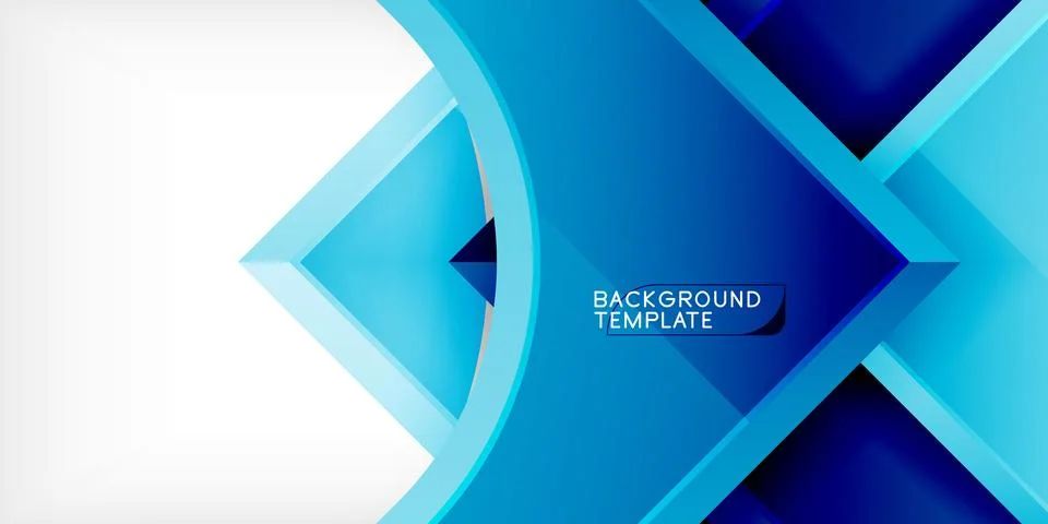 Arrow with round elements. Color geometric shapes background. Vector Illustrazione stock