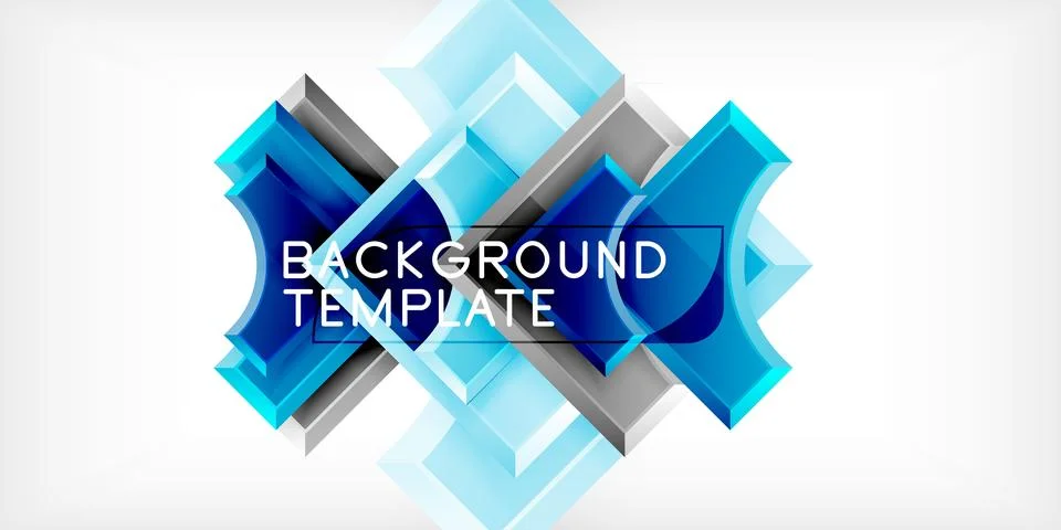 Arrow with round elements. Color geometric shapes background. Vector Stock Illustration