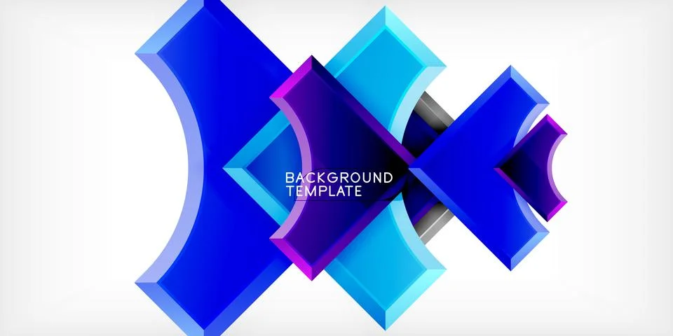 Arrow with round elements. Color geometric shapes background. Vector イラスト素材