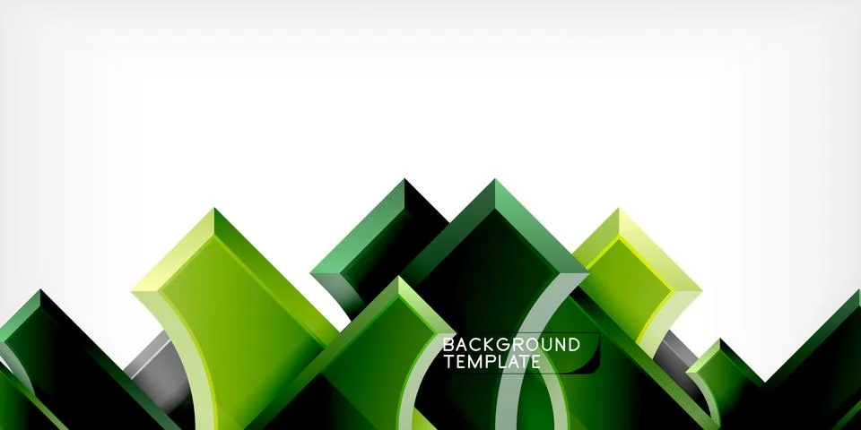 Arrow with round elements. Color geometric shapes background. Vector Illustrazione stock
