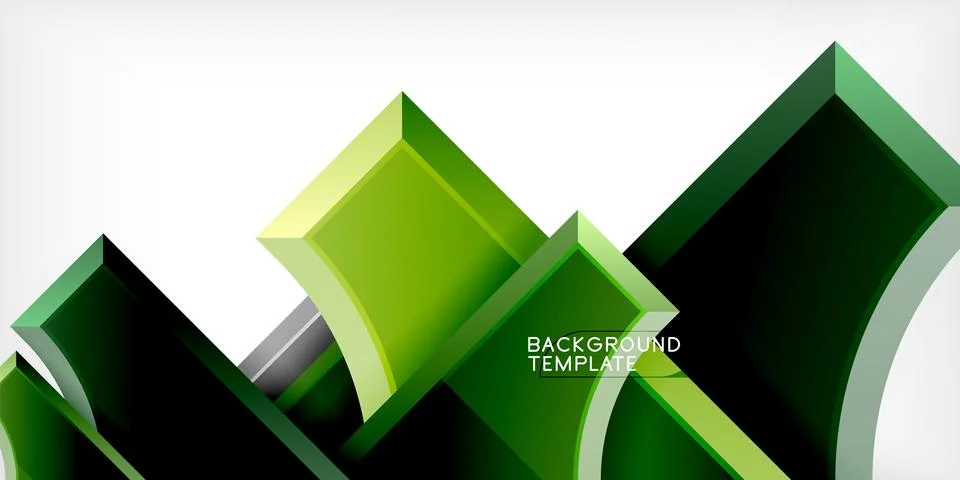 Arrow with round elements. Color geometric shapes background. Vector 스톡 일러스트