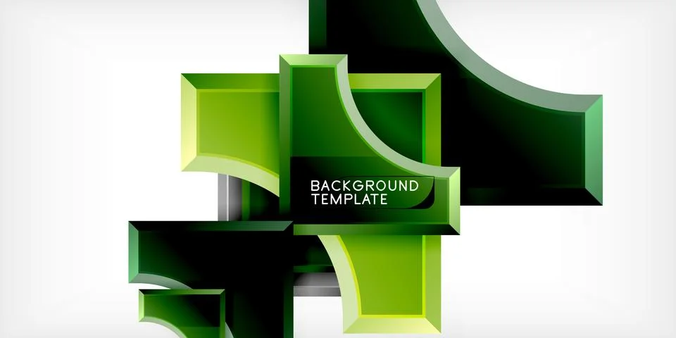 Arrow with round elements. Color geometric shapes background. Vector Stockillustratie