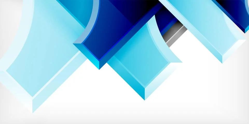 Arrow with round elements. Color geometric shapes background. Vector Stock Illustration
