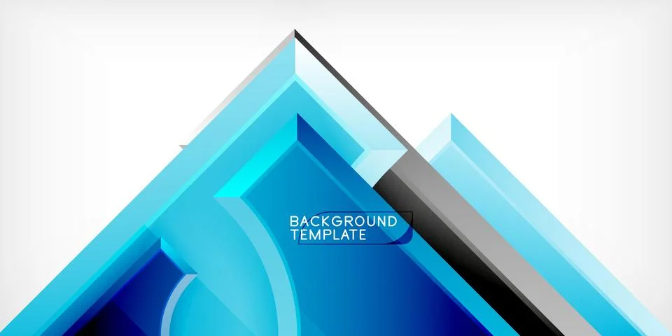 Arrow with round elements. Color geometric shapes background. Vector Stock Illustration