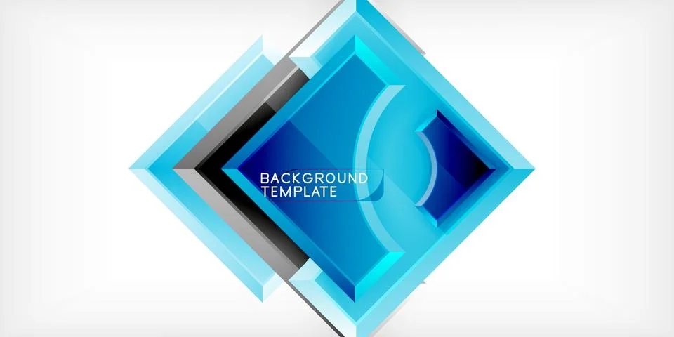 Arrow with round elements. Color geometric shapes background. Vector Stock Illustration