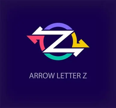 Arrow round logo design from creative letter Z. Stock Illustration