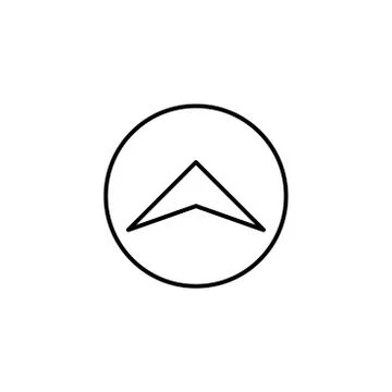 Arrow Up rounded icon. Vector illustration style is flat iconic symbol inside Stock Illustration