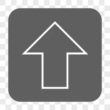 Arrow Up Rounded Square Button Illustrazione stock