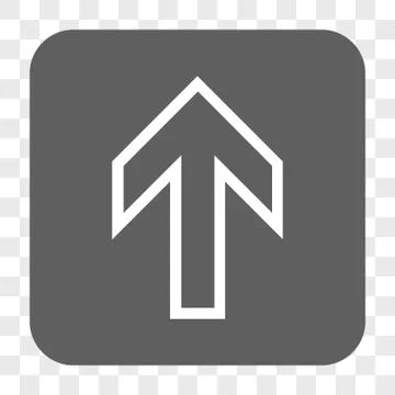 Arrow Up Rounded Square Button Illustrazione stock