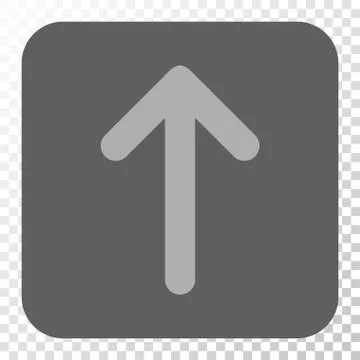Arrow Up Rounded Square Button Illustrazione stock