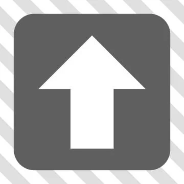 Arrow Up Rounded Square Button Illustrazione stock