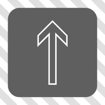 Arrow Up Rounded Square Button Illustrazione stock