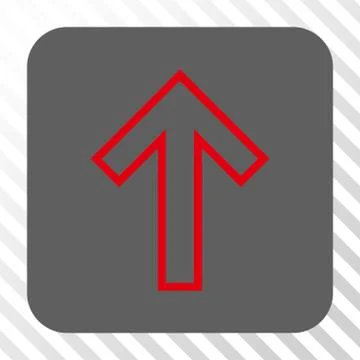Arrow Up Rounded Square Button Illustrazione stock