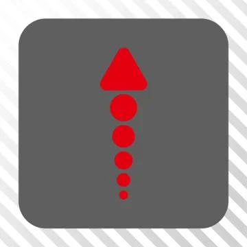 Arrow Up Rounded Square Button Illustrazione stock