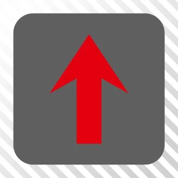 Arrow Up Rounded Square Button Illustrazione stock
