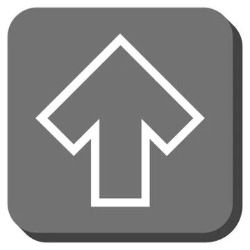 Arrow Up Rounded Square Glyph Icon Stock Illustration