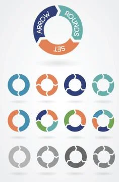 Arrow rounds set Stock Illustration