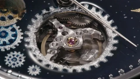Arrow running through the open balance on watch Stock Footage 152079831