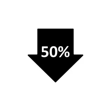 Arrow Sale Flat Vector Icon Illustrazione stock