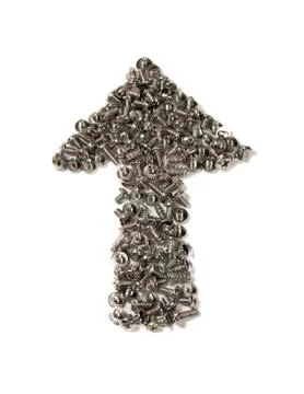 Arrow from screws Stock Photos