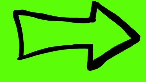 Arrow Scribble Doodle Hand Drawn Animation Green Screen 스톡 동영상 101908167