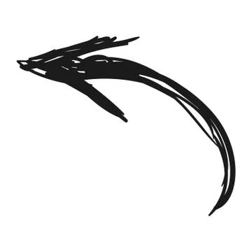 Arrow scribble isolated Illustrazione stock