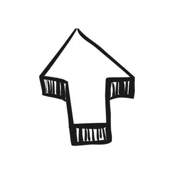 Arrow scribble isolated Stock Illustration