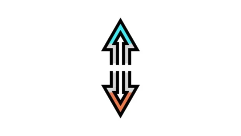 Arrow scroll color icon animation 스톡 동영상 224390726