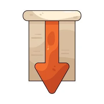 Arrow scroll down illustration Stock Illustration