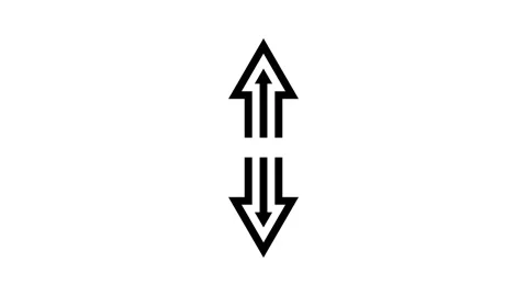 Arrow scroll glyph icon animation 스톡 동영상 222768001