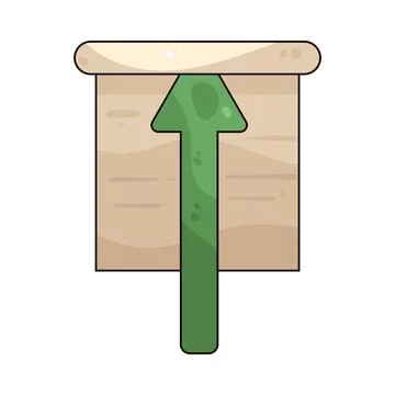 Arrow scroll up illustration Stock Illustration