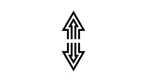Arrow scroll line icon animation 스톡 동영상 224239007