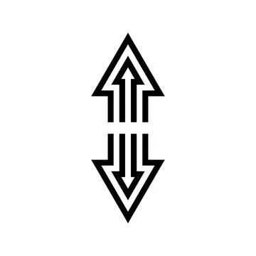 Arrow scroll line icon vector illustration Stock Illustration