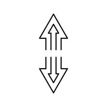 Arrow scroll line icon vector illustration Stock Illustration