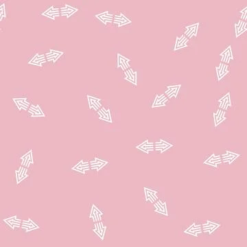 Arrow scroll line seamless pattern Stock Illustration