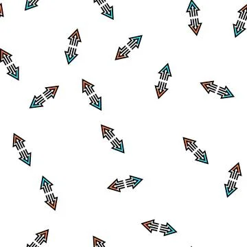 Arrow scroll vector seamless pattern イラスト素材