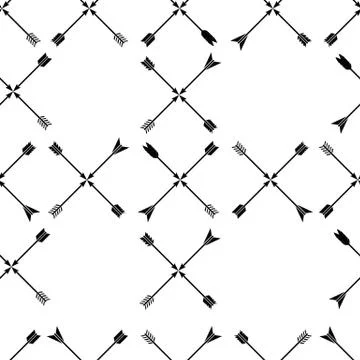 Arrow seamless pattern background icon. Stock Illustration