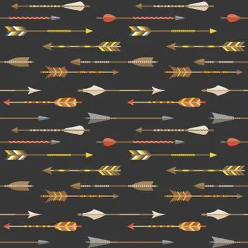 Arrow seamless pattern vector design for wrapping paper Stock Illustration