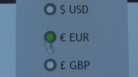 The arrow in the selection pointer currency,selection Stock Footage 69030133