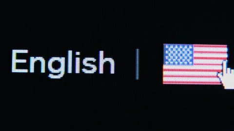 The arrow in the selection pointer language, flag Stock Footage 69029563