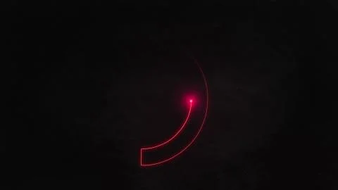Arrow semicircle in red laser effect with ray mp4 video Stock Illustration