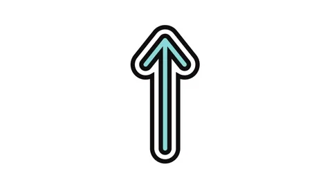 Up arrow sending data color icon animation 스톡 동영상 326104934